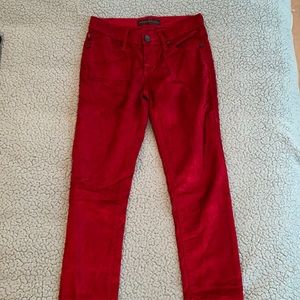 Rock & Republic size 2 maroon corduroy straight leg pants.